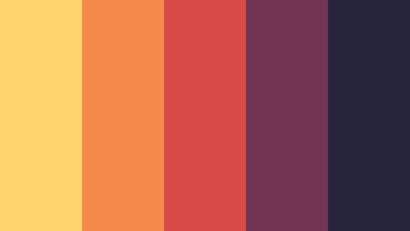 solar drama sunset color color palette with hex codes