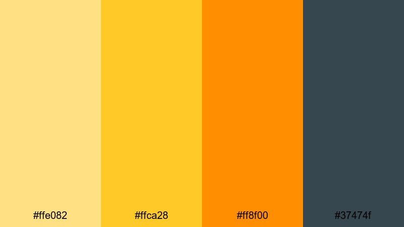 solar flare highlight topaz color palette with hex codes