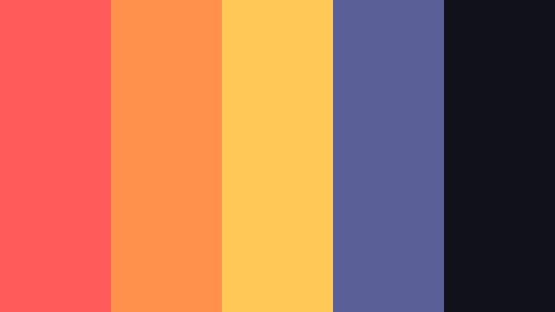 solar flare streetbeat neon sunset color palette with hex codes