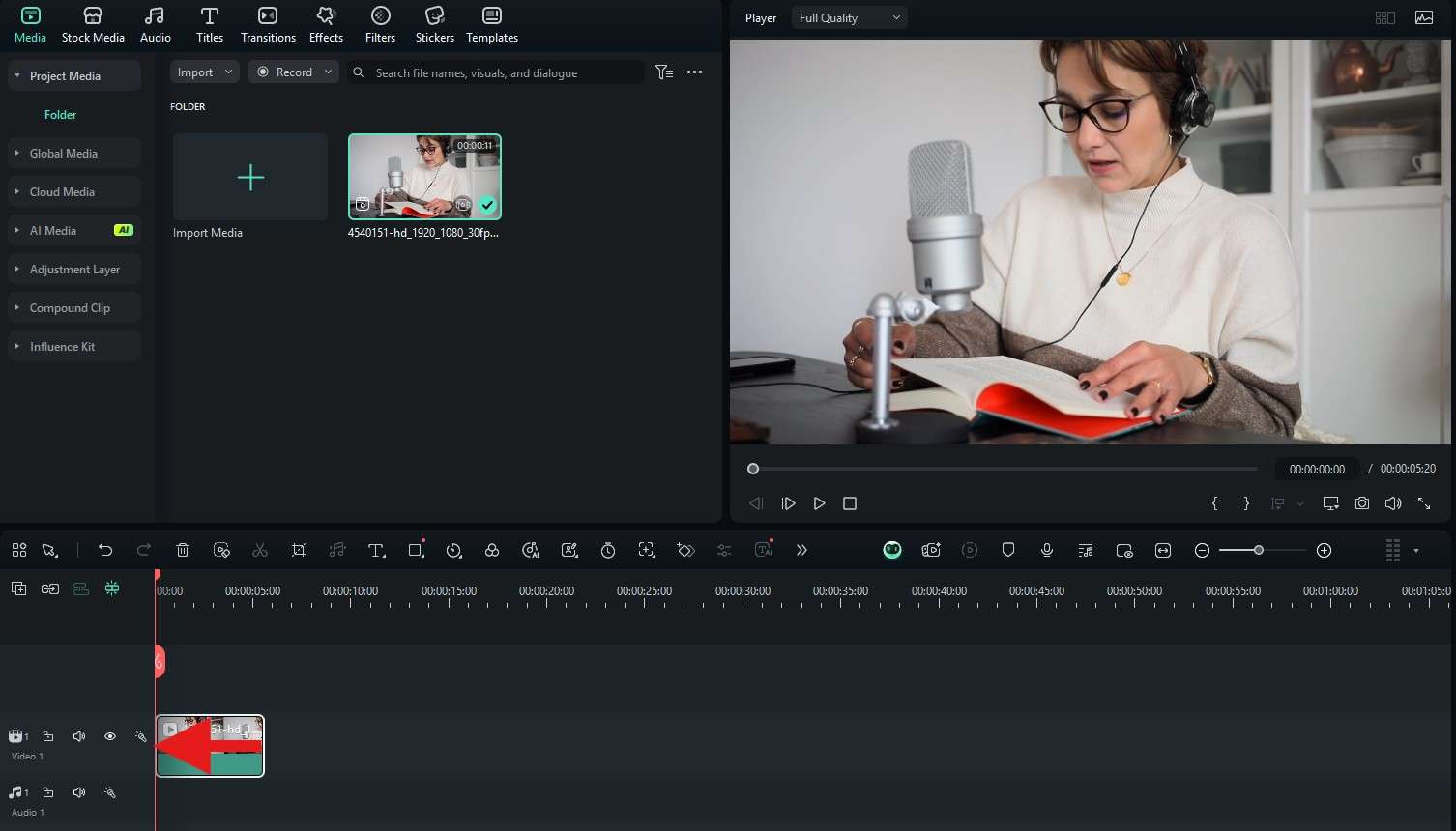 move clips in timeline filmora desktop