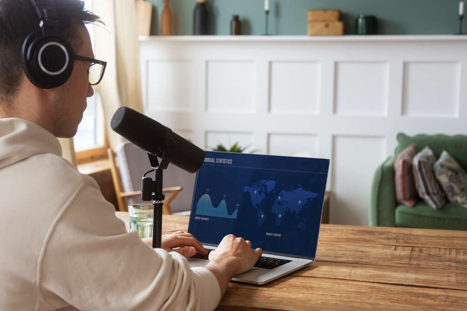 solo podcaster looking at growth statistics