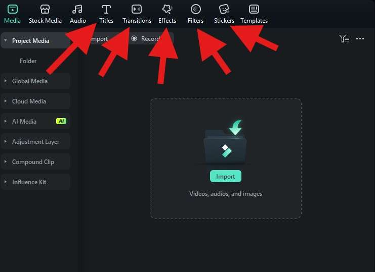 explore video editing options in filmora