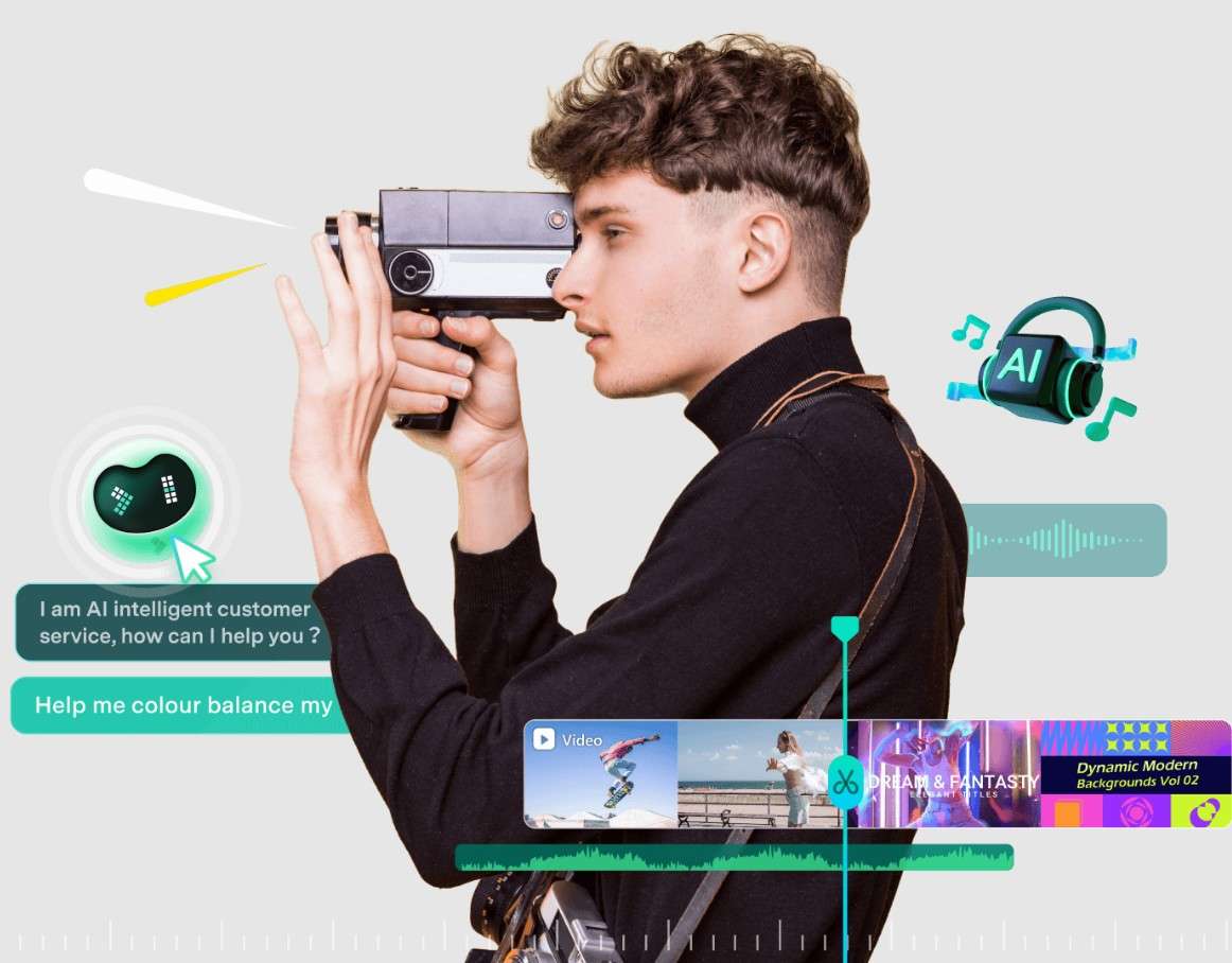 a promotional image for filmora desktop
