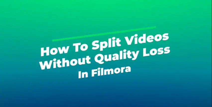 how to split video in Filmora 