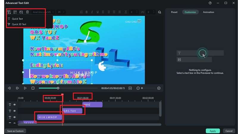 add lyrics and set duration