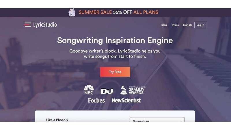 lyricstudio homepage