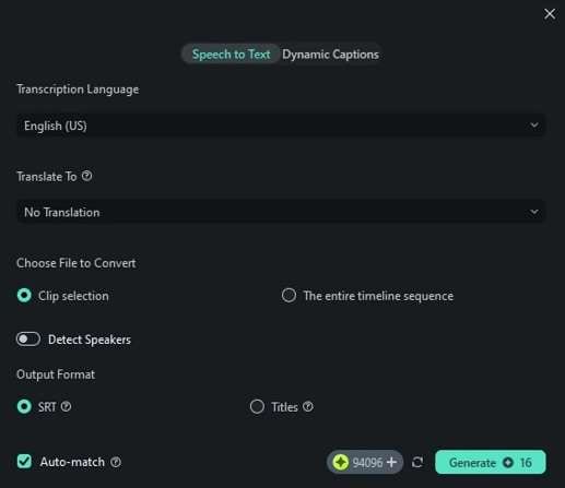 create captions