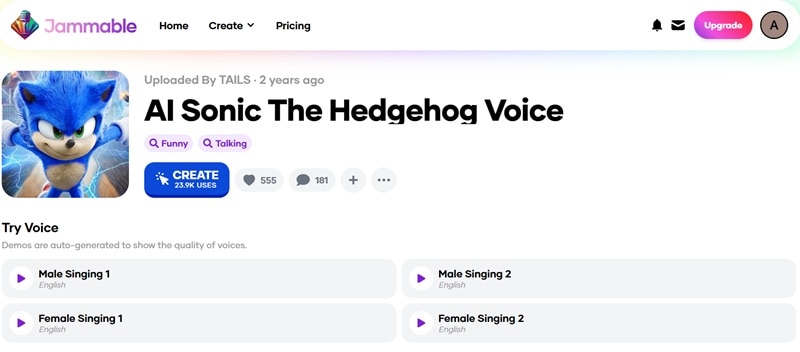 jammable top sonic ai voice generator