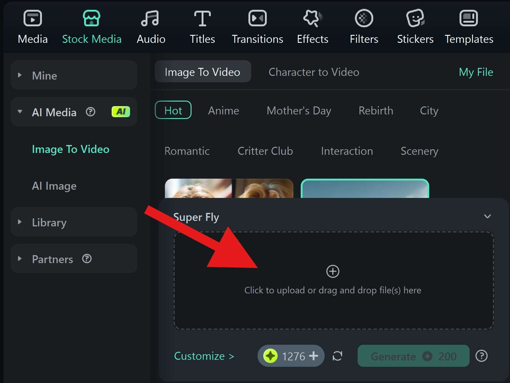 upload photo ai image to video