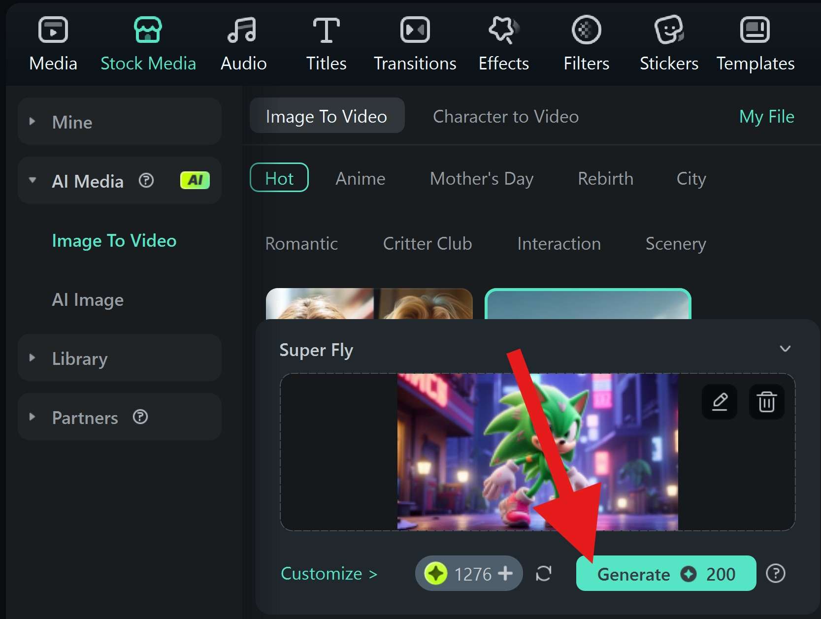 generate ai image to video filmora