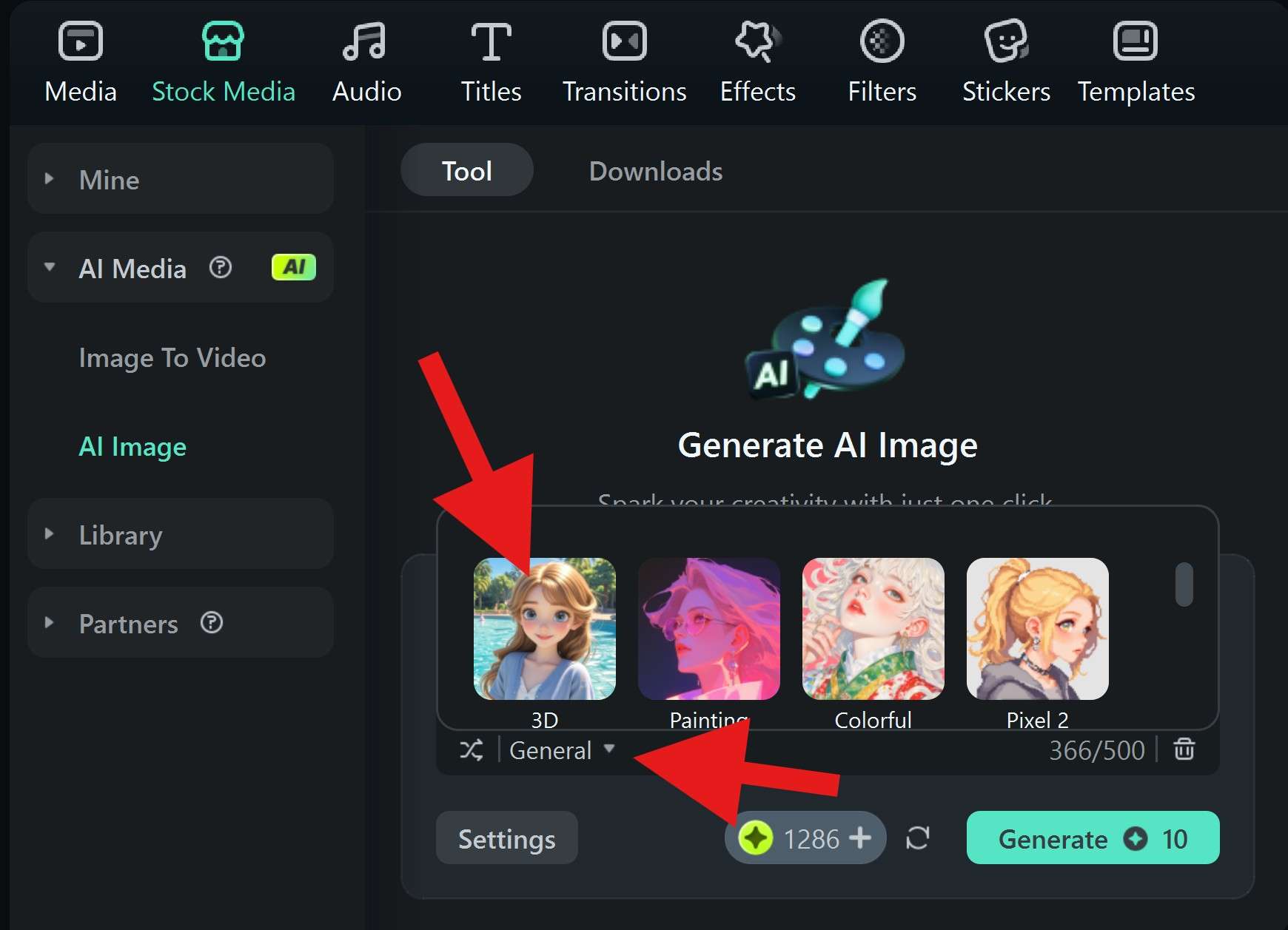 pick an art style ai image