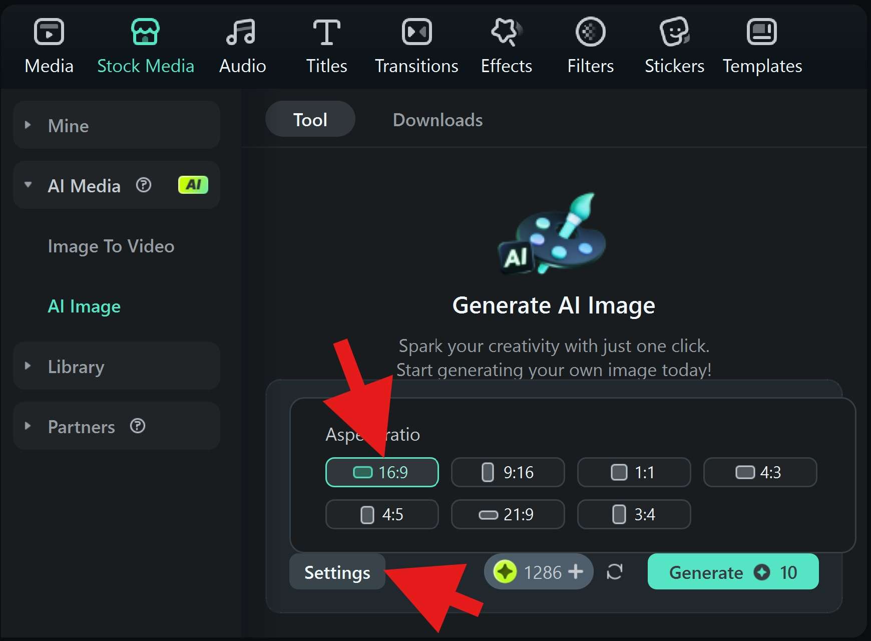 pick an aspect ratio ai image