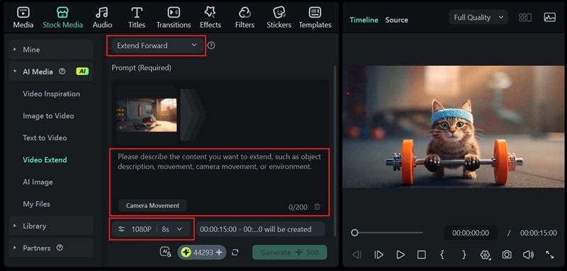 enter prompt and adjust settings