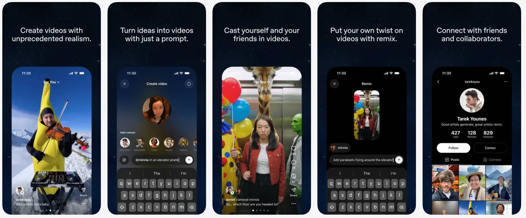 Sora AI App interface