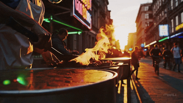 sora video creation of street life