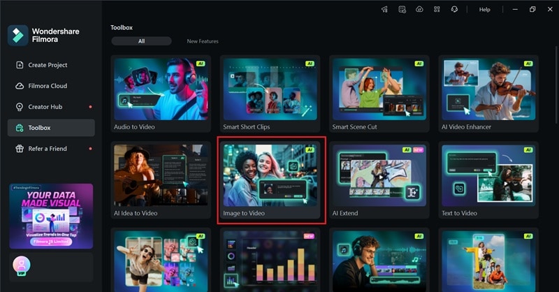 access image to video filmora