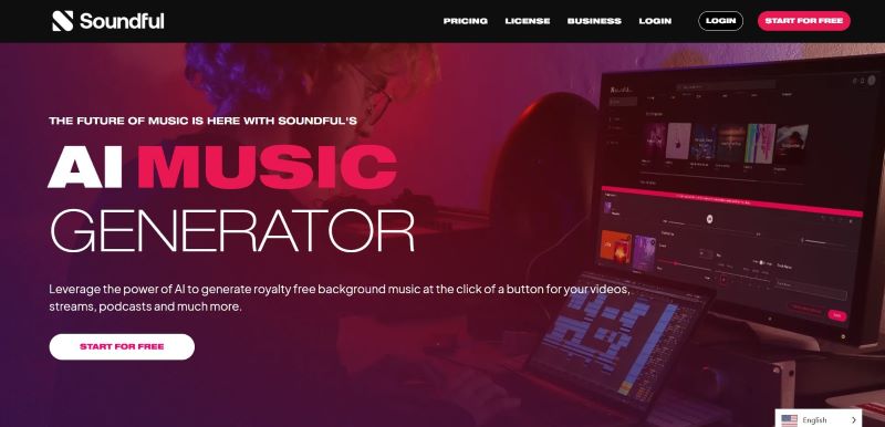 soundful landing page