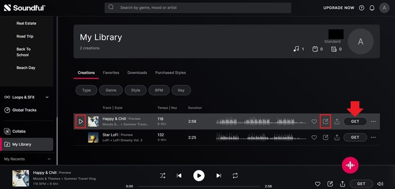 preview generated music