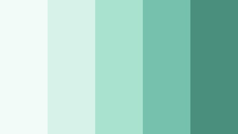 spa day serenity mint frost color palette with hex codes