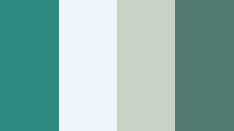 spa retreat balance glacier teal color palette with hex codes