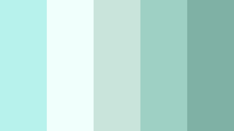 spa retreat breeze pale aqua color palette with hex codes