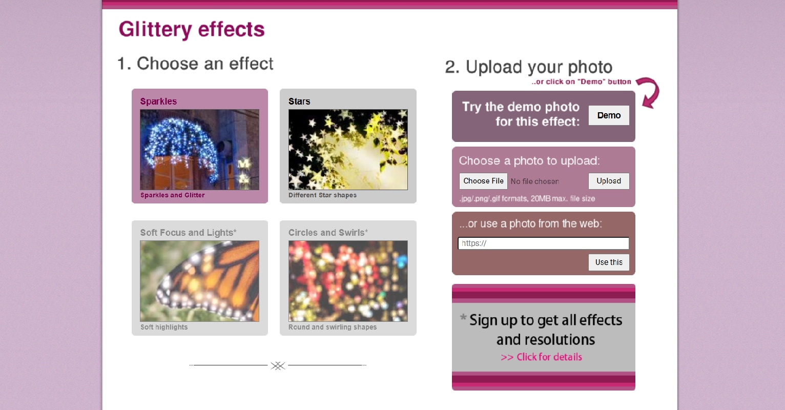 effets scintillants glitterboo