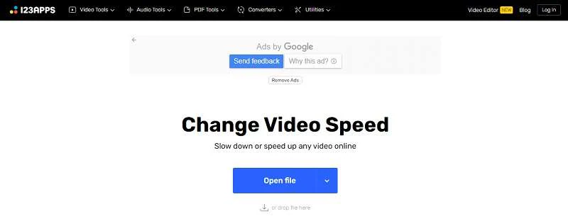 go to online video cutter and upload file