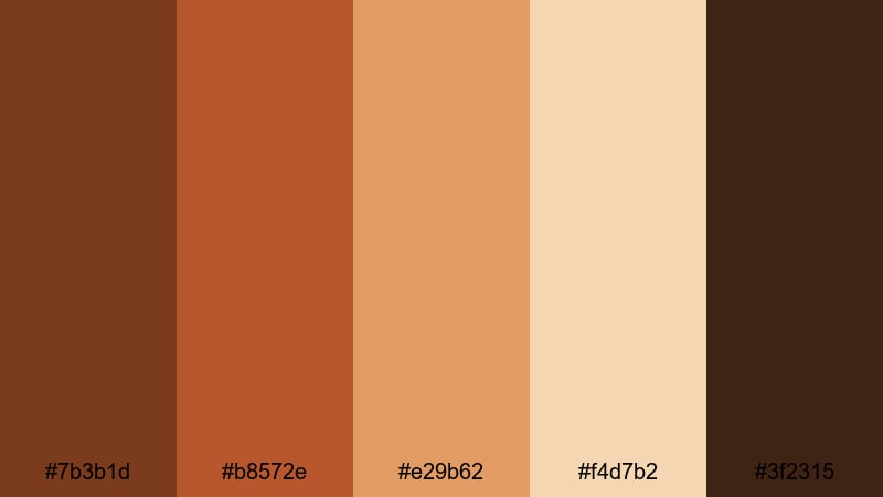 spiced cider afternoon russet color palette with hex codes