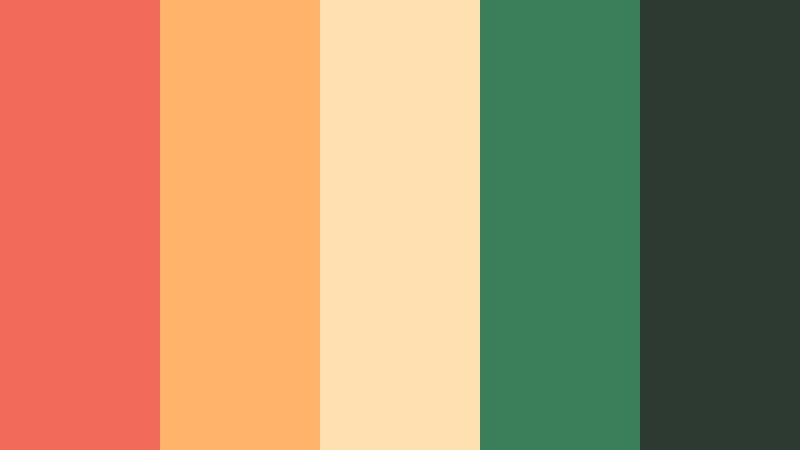 spiced coral street food burnt coral color palette with hex codes