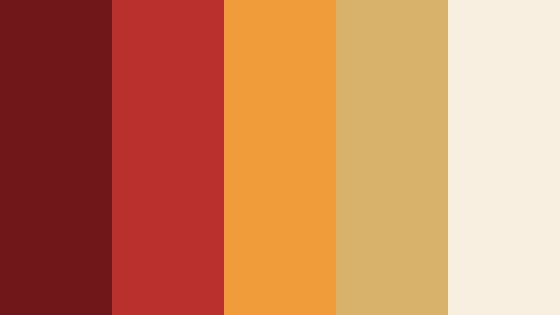 spiced lantern evenings red and gold restaurant color color palette with hex codes