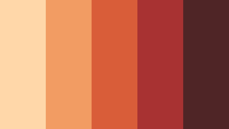 spiced paprika warm tone color color palette with hex codes