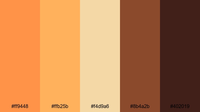 spiced pumpkin stew food color palette with hex codes