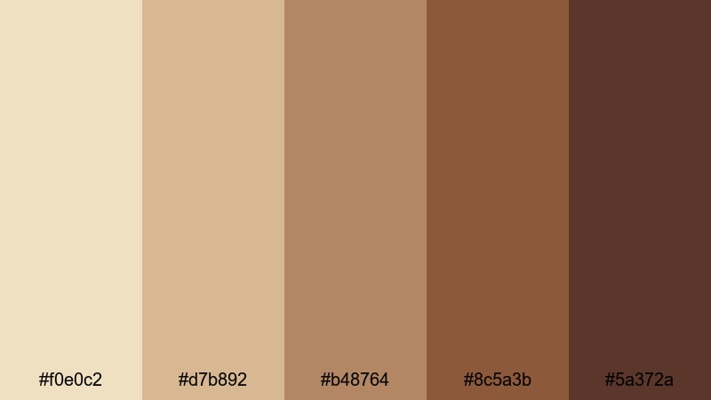 spiced sandstone dusk warm color palette with hex codes
