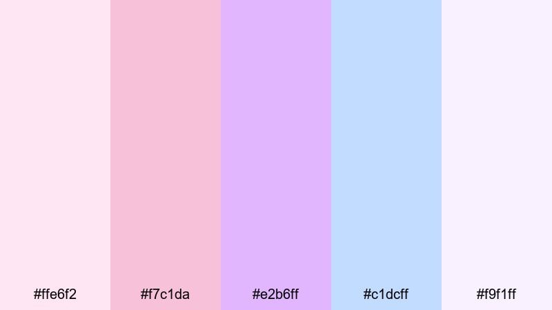 spindle dream dust sleeping beauty color palette with hex codes