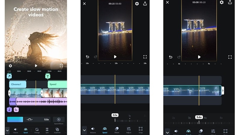 speed video control in splice app