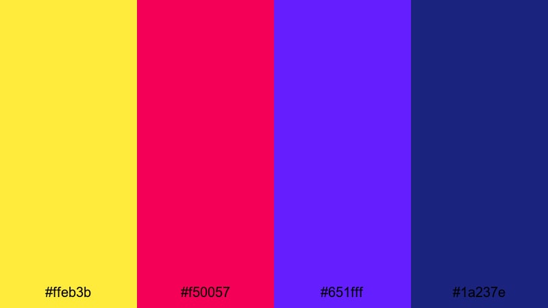 spotlight comic burst pop art color palette with hex codes