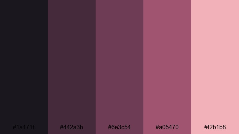 spotlight velvet stage gray maroon color palette with hex codes