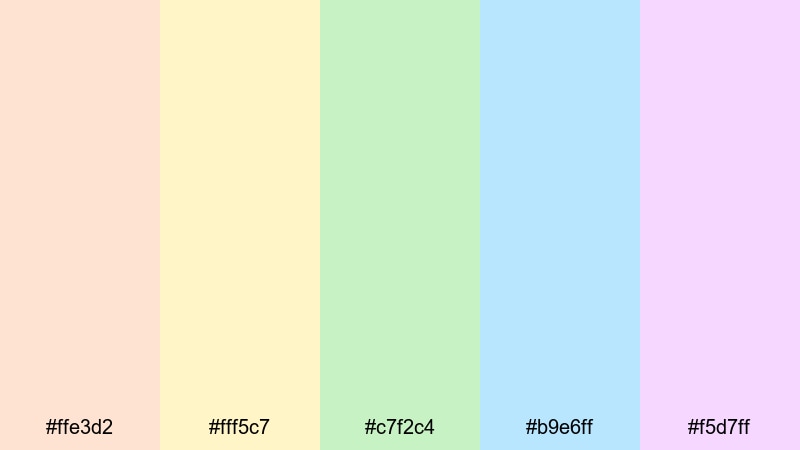 spring meadow brunch easter color palette with hex codes