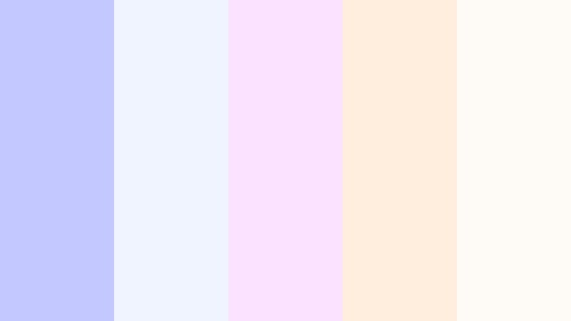 spring studio glow soft periwinkle color palette with hex codes
