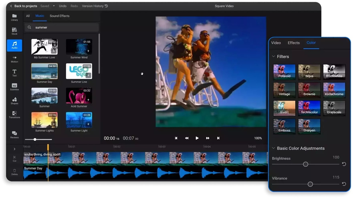fflixier video square for instagram online