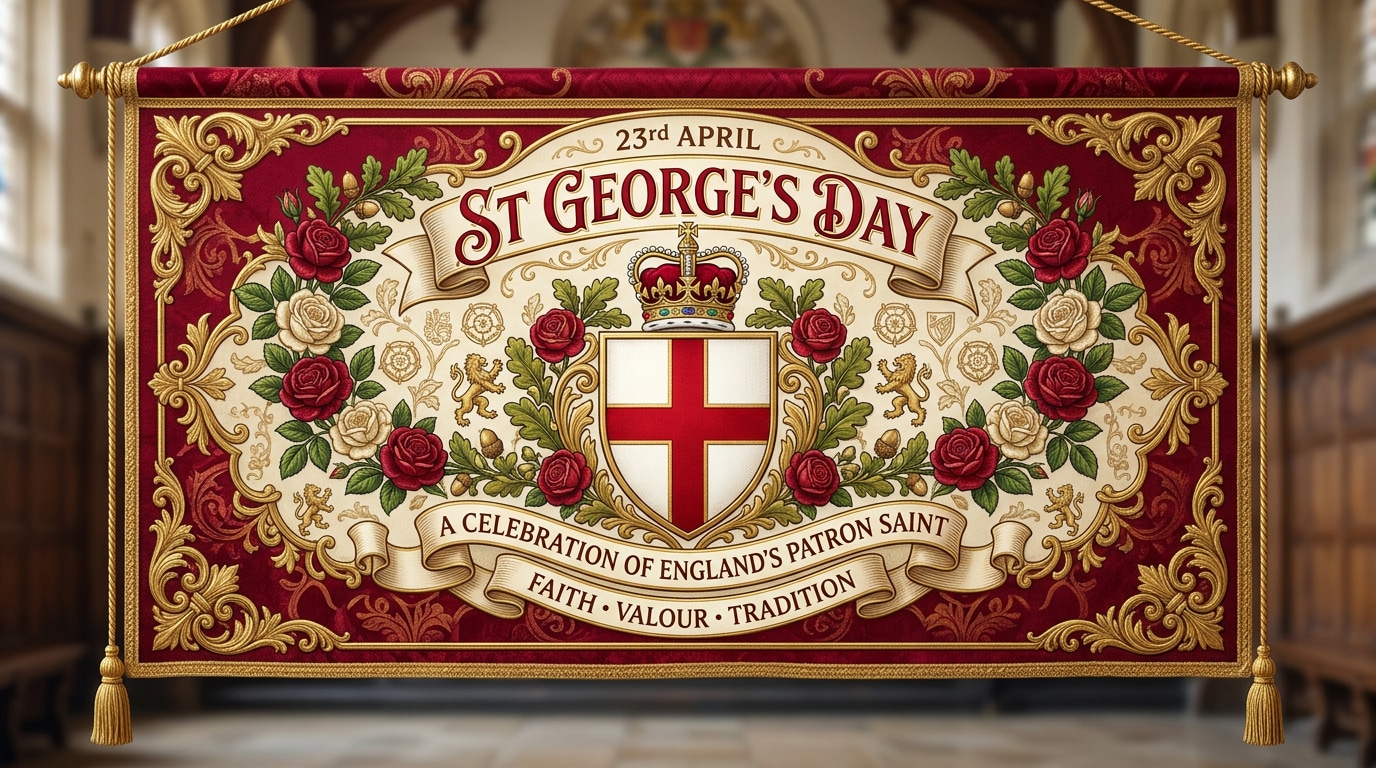 Craft a red white poster with AI prompts