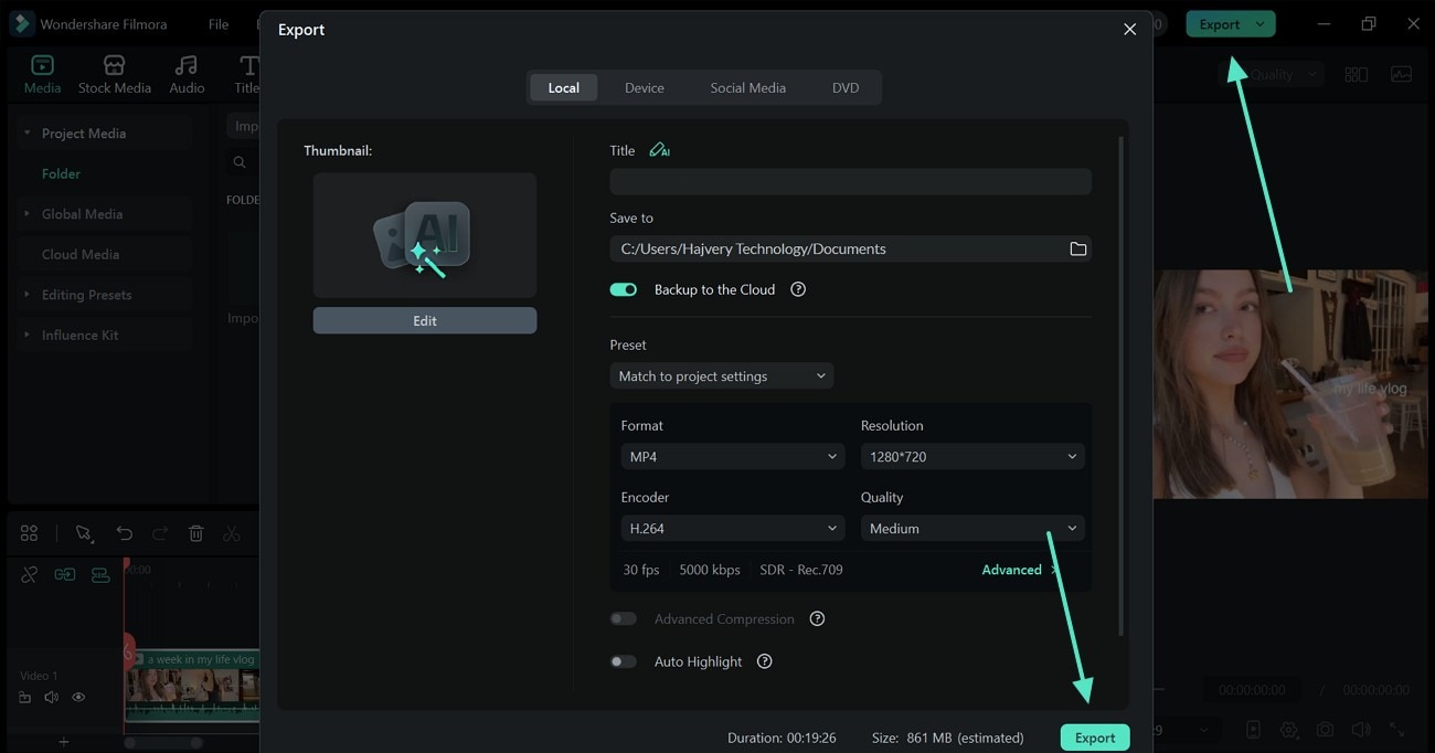 save the stable video filmora