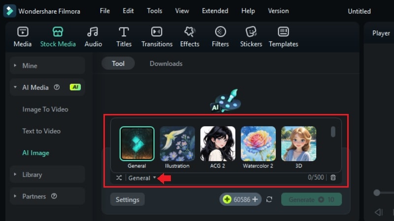 change the image style