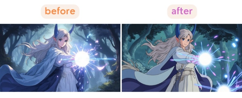 before and after ai image style transfer