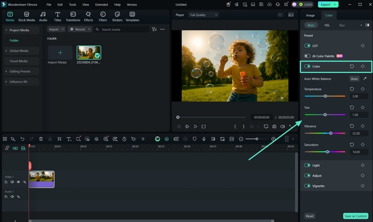 color correct the generated picture