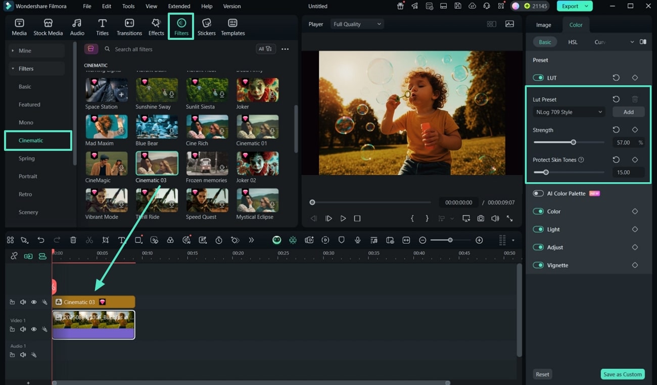 apply luts and stylized filters