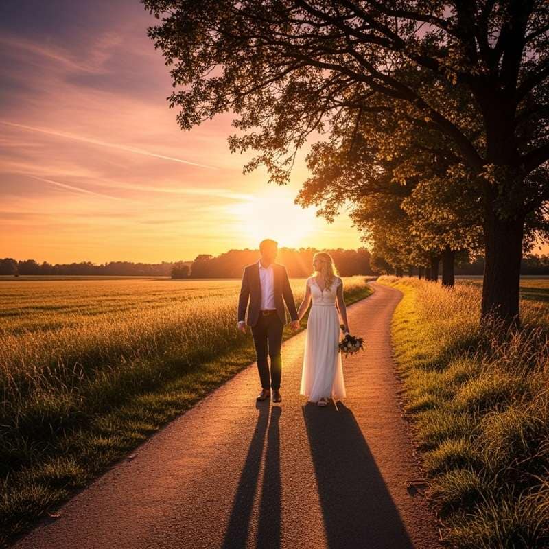 golden hour ambient glow example