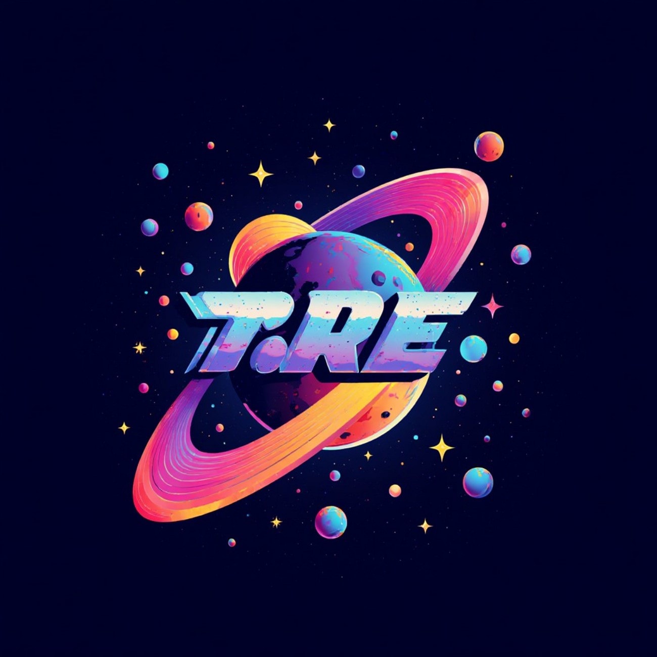 futuristic space logo
