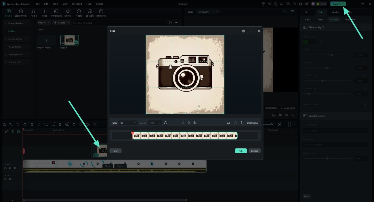 edit logo and export