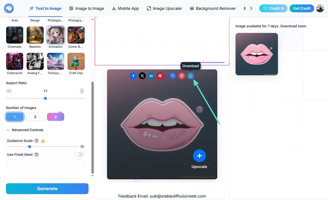 download generated logo stable diffusion